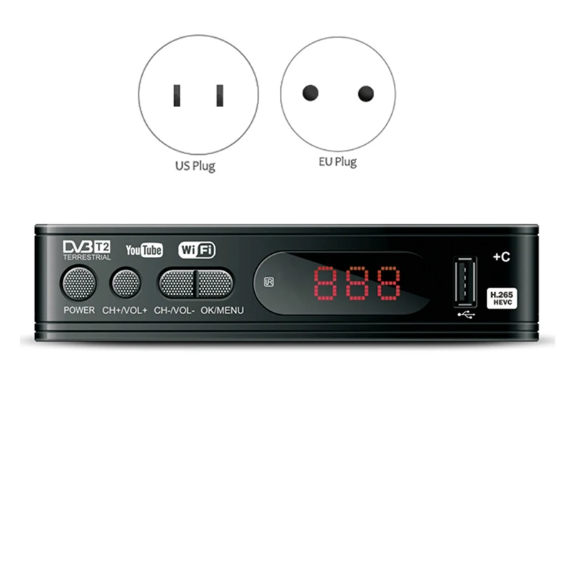 

DVB-T2 TV Tuner Vga TV Box DVB T2 For Digital TV Receptor Wifi Receiver DVBT2 Set-Top Box H.265 AC3 HD DVB Tuner