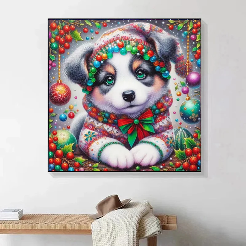 2024 новый полный кристалл набор для вышивки крестом животное собака фея пыль