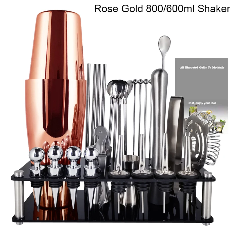28Pcs Stainless Steel Boston 550/600/750/800ml Cocktail Shaker Bar Set Wine Martini Drink Mixer Bar Tool Bartender Drop Shipping 28Pcs Stainless Steel Boston 550/600/750/800ml Cocktail Shaker Bar Set Wine Martini Drink Mixer Bar Tool Bartender Drop Shipping