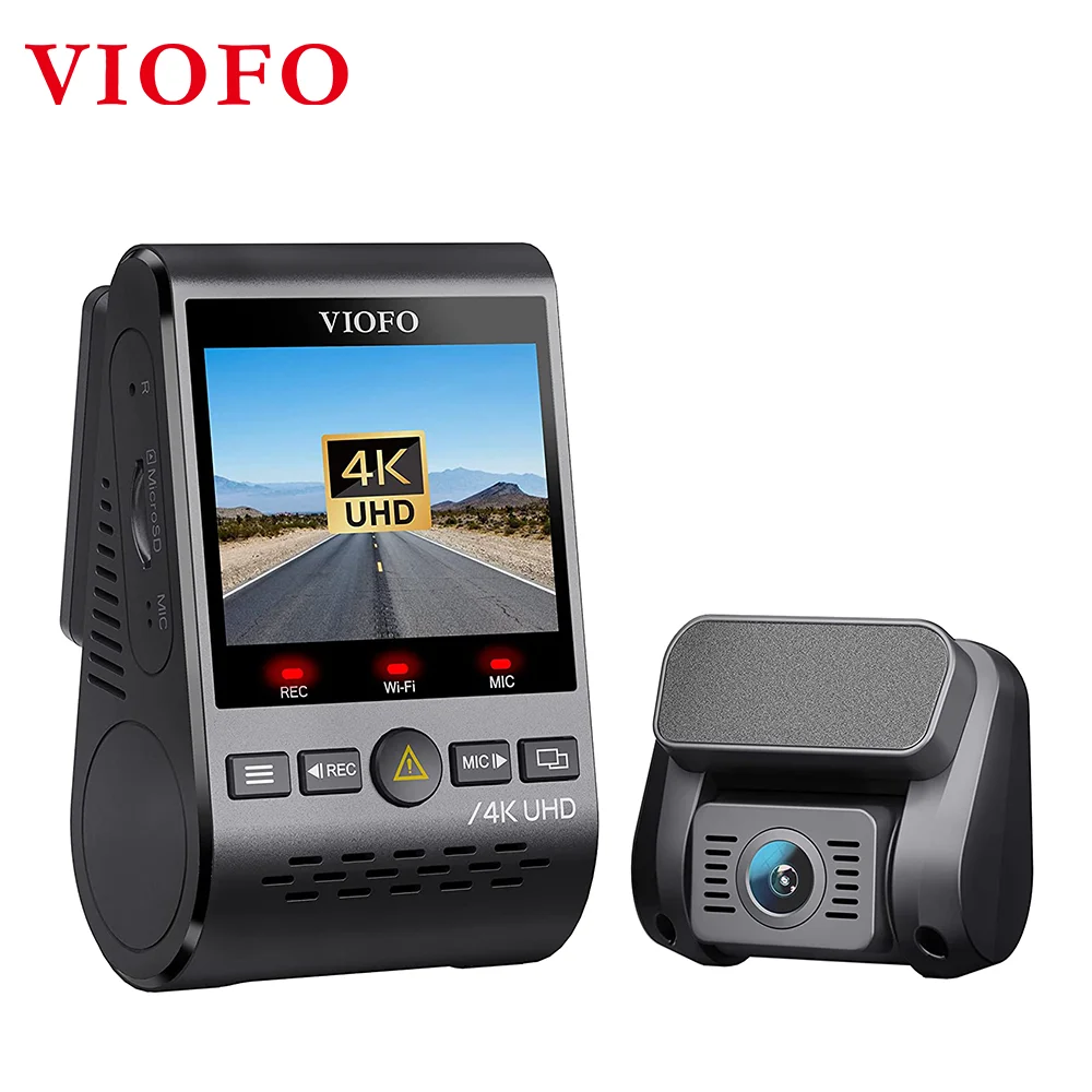 VIOFO A129 Pro Duo Dash Cam 4K + 1080P Front and Rear Camera With 5GHz WiFi GPS, Ultra HD Dual Car Camera, Buffered Parking Mode