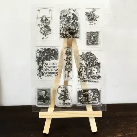 Штампы для открыток, силиконовые, для рукоделия, с изображением "Элиса в мире", для скрапбукинга, рукоделия, декоративные