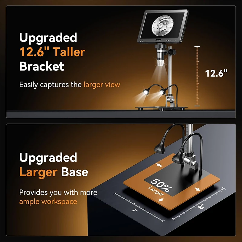 Elikliv EDM9 Max 10 1 &quotHD IPS HDMI цифровой микроскоп 1500X 20MP ЖК-дисплей паяльный для ремонта