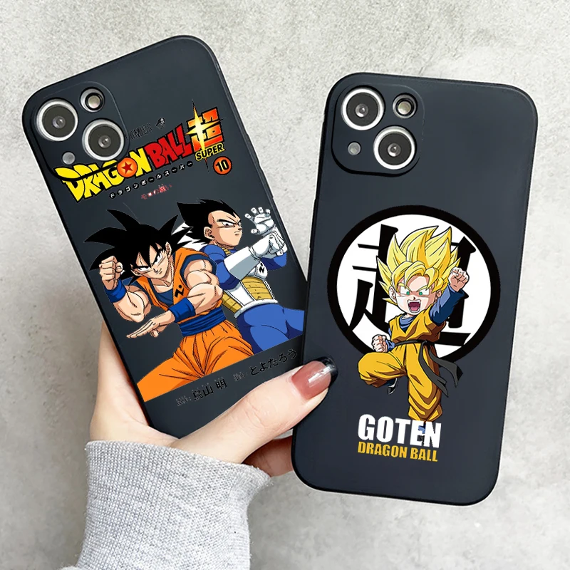 

Dragon Ball Cartoon Phone Case For Funda iPhone 11 12 13 Pro Max Mini X XR XS SE 2020 6 7 8 Plus Black Coque Back Carcasa