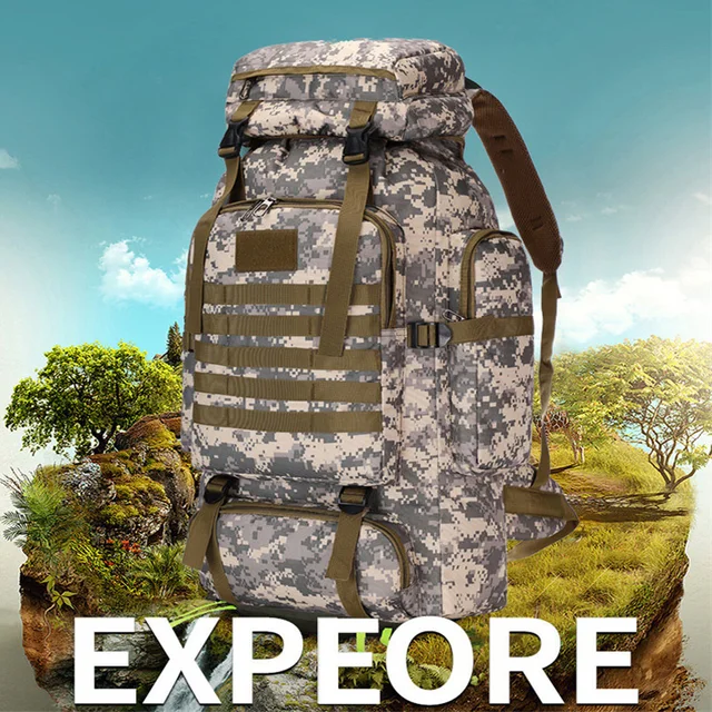 75L Waterproof Backpack Outdoor Trekking Fishing Bag Large- Apacity Actical Sports Camping Hiking Oxford Tactical Picnics Bags 6