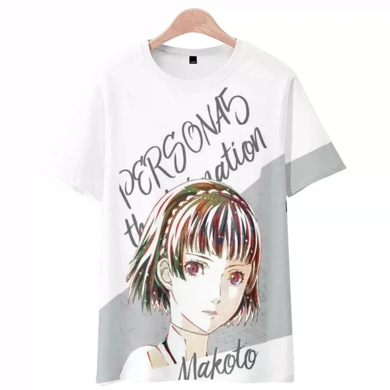 Футболка Моргана из аниме Persona 5 костюм для косплея с коротким рукавом