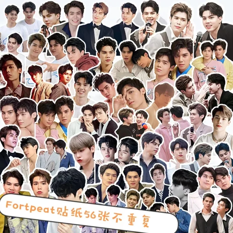 

56PC/SET Fortpeat HD Poster Stickers Thai TV Love In The Air Drama Stills Hand Account Materials Notebook Cup Phone DIY Sticker