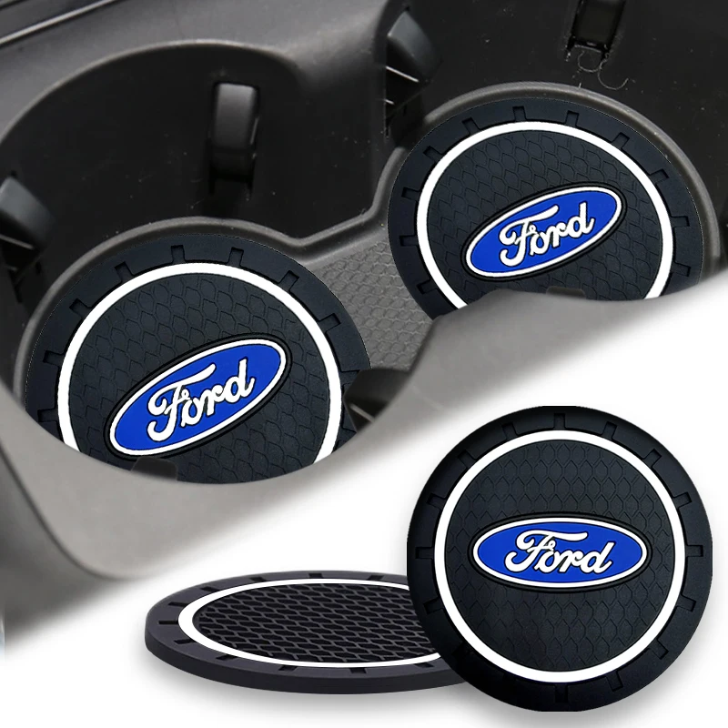 

PVC Car Cup Holder Coasters Anti Slip Cup Mats for Ford Explorer 5 Focus 2 Ranger Mk3 Mk4 Mk1 Ecosport Fusion Mondeo Accessories