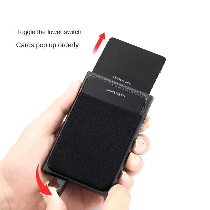 

Новинка, мужской Чехол для карт, вместительный металлический карман для карт с 12 отделениями для карт, алюминиевый сплав