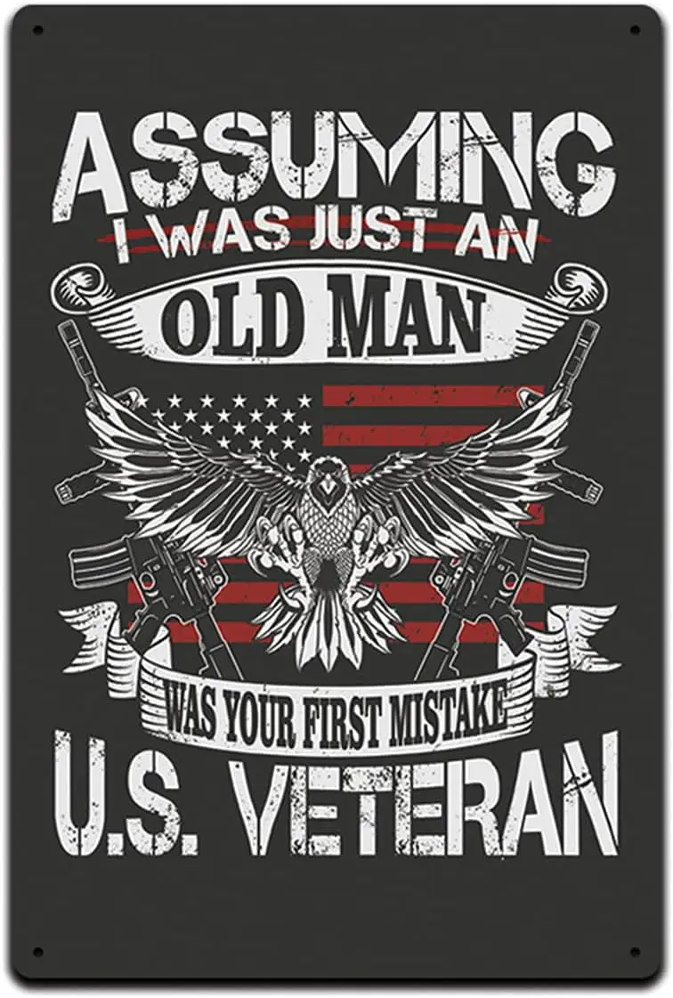 Tn Sgns Mn Ce Wll Décor — Metl Sgn 12 x 8 n.sumng ws Just n Old Your Frst Mstke U.S. etern