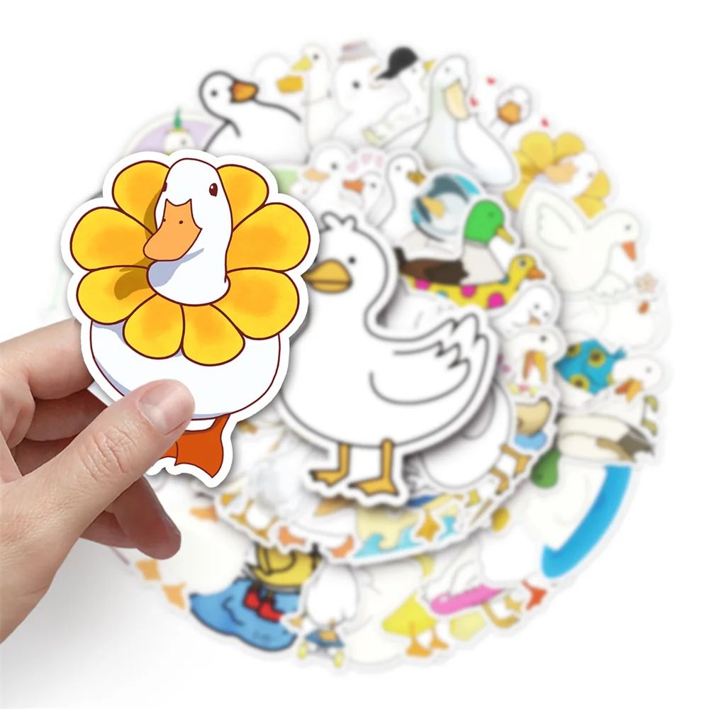 

50pcs Cartoon Duck Scrapbook Stickers For Phone Ipad Laptop Stationery Suitcase Kid Toys Sticker DIYScrapbooking Supplies
