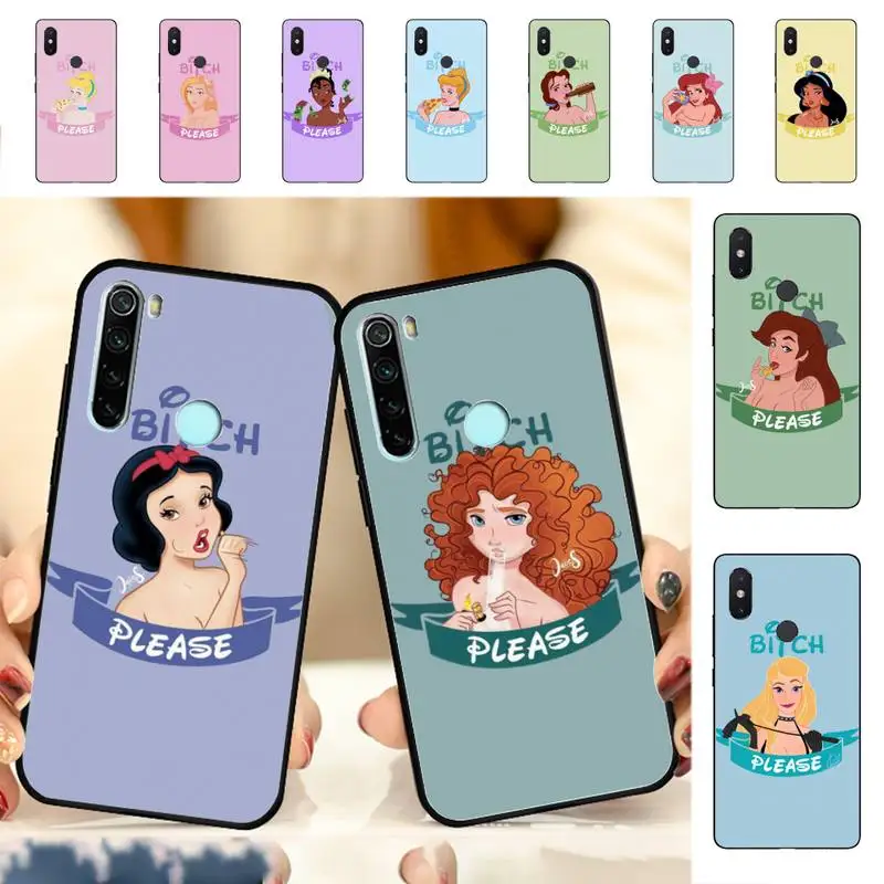 

Disney Princess White Snow Alice Jasmine Belle Phone Case for Redmi Note 8 7 9 4 6 pro max T X 5A 3 10 lite pro