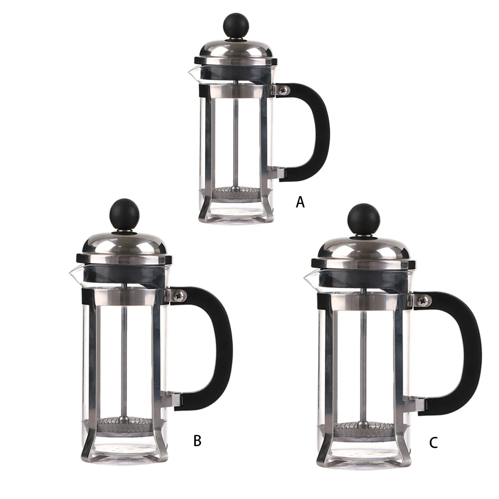 

Кофеварка из нержавеющей стали, стеклянный чайник, Ручной пресс, кофейный контейнер товары для дома, кухни 800 мл