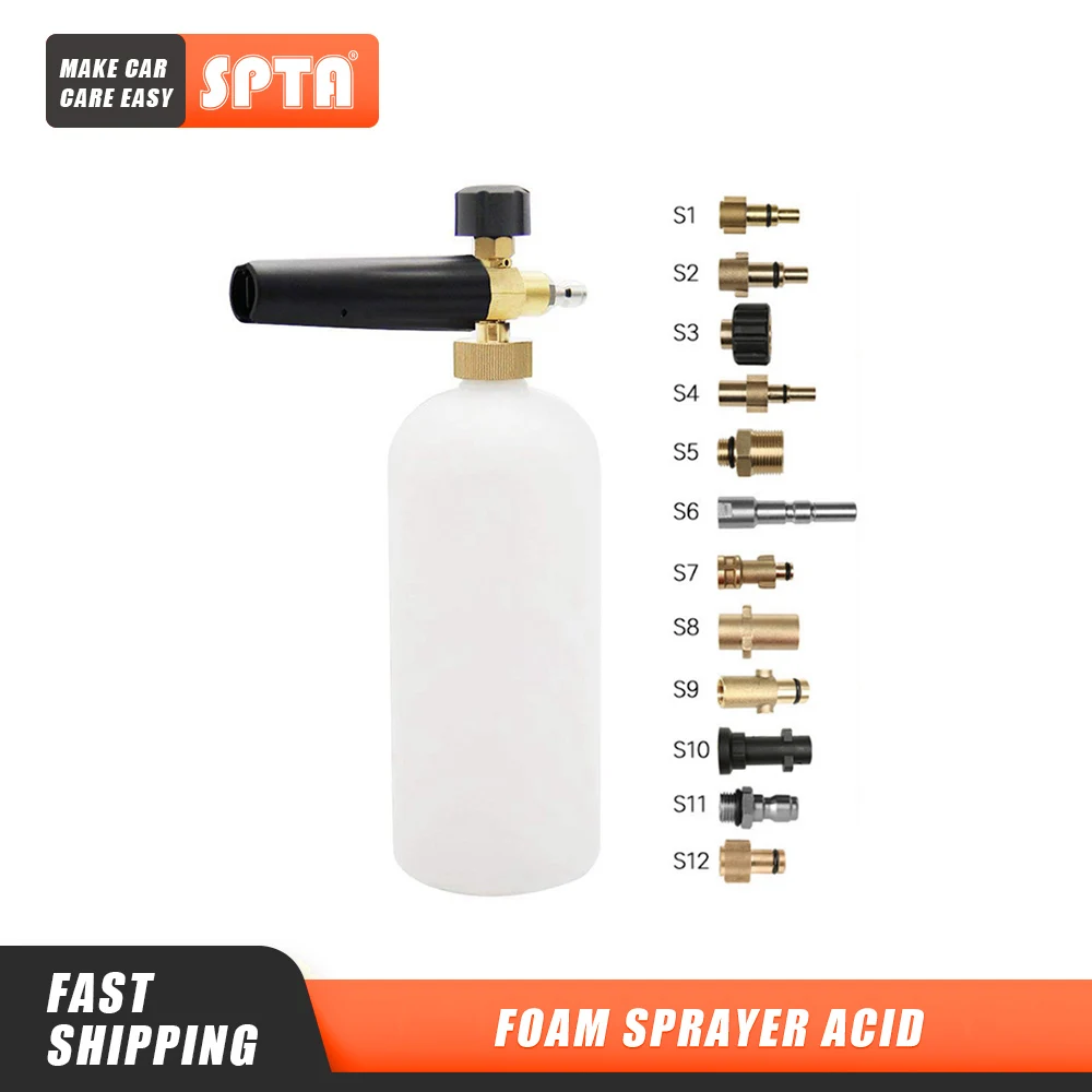 

SPTA High Pressure Snow Foam Lance for Karcher Professional Car Washer Spray Gun Snow Foam Cannon Car Cleaning Spray Gun