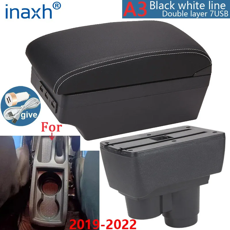 

Подлокотник для автомобиля Рено Дастер/ДаШа, кожаный, 2019-2022, для хранения в середине консоли