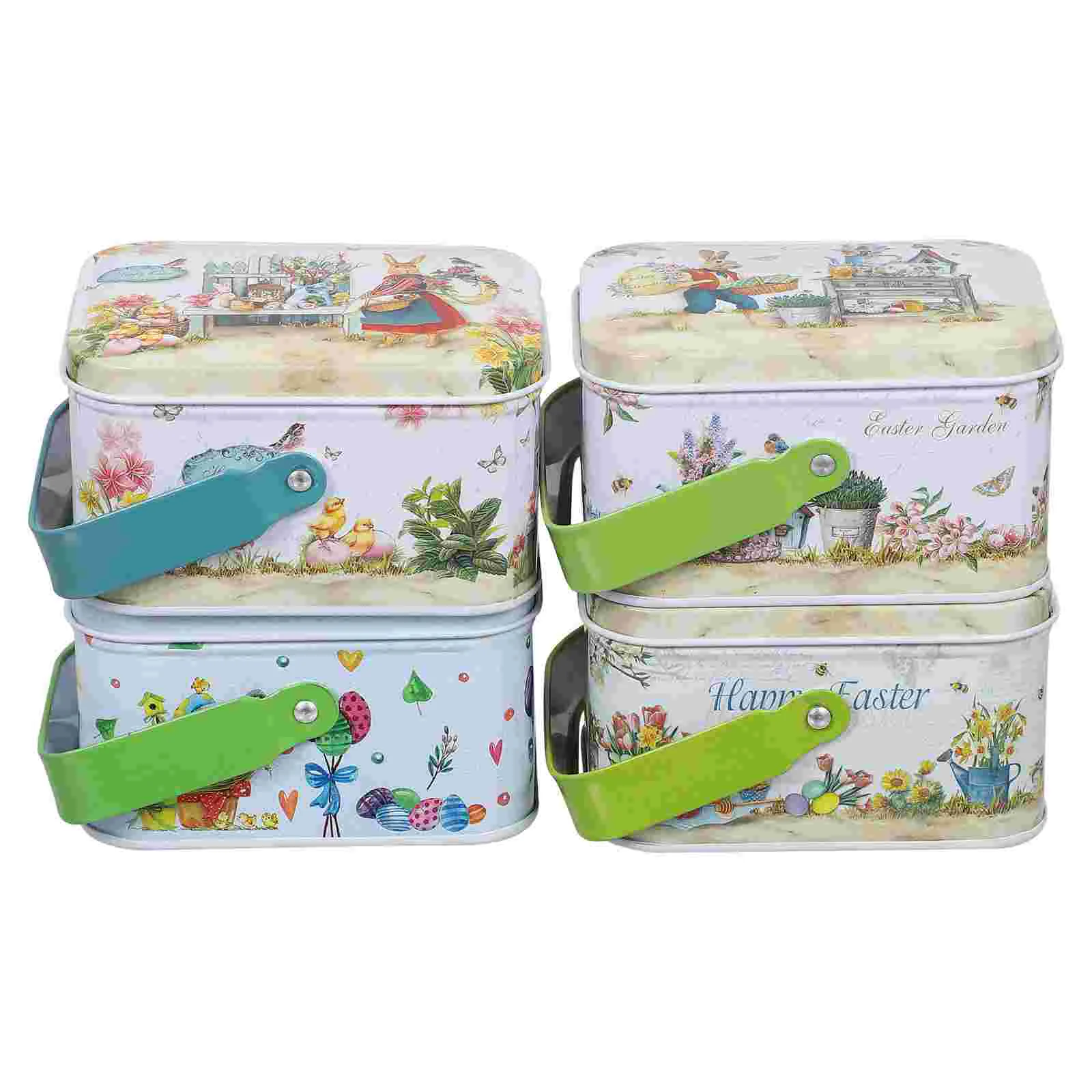 

4 шт., портативные разноцветные коробки для конфет