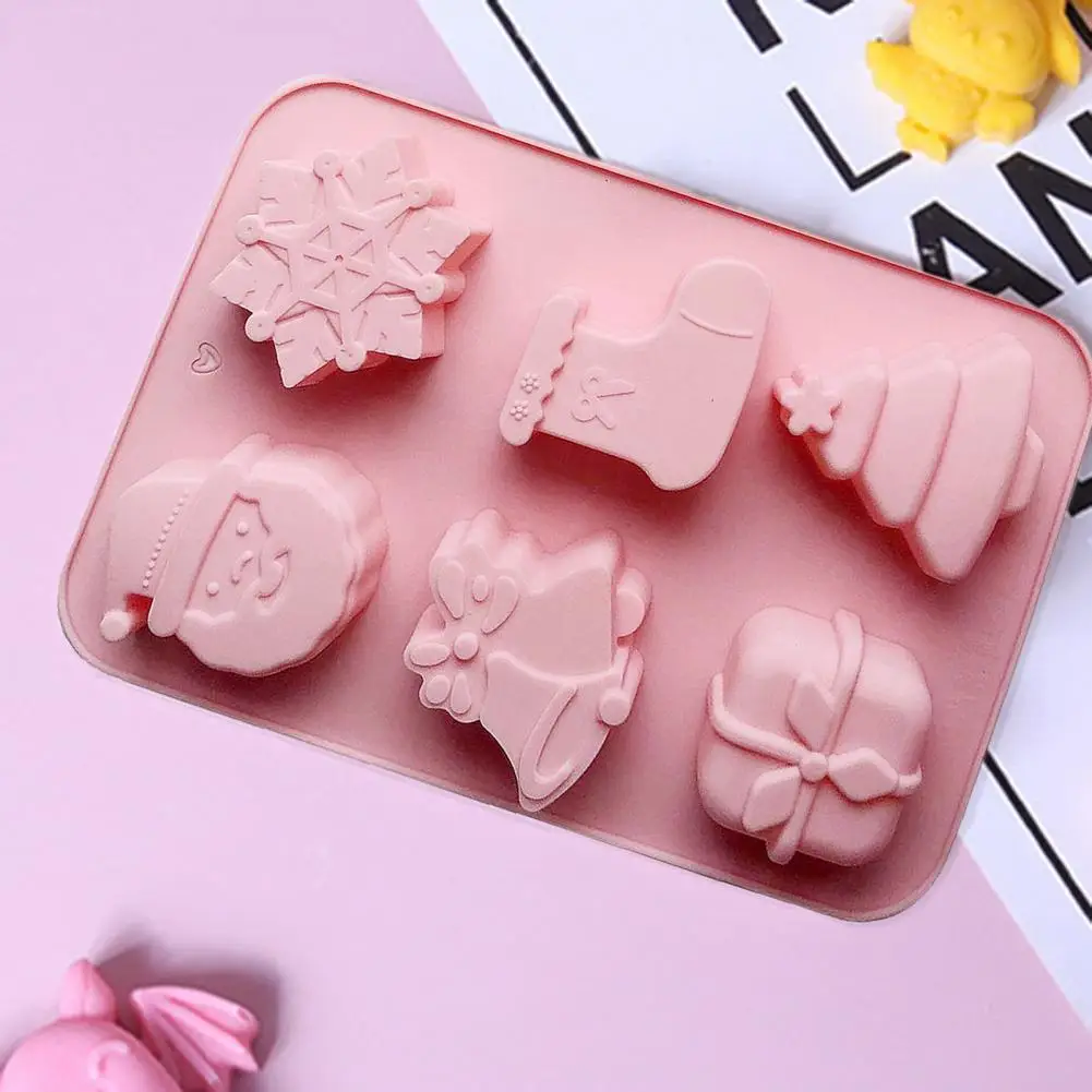 

Useful Xmas Themes Flexible Merry Christmas Festival Dessert Making Mould for Bakery Christmas Baking Mold Fondant Mould