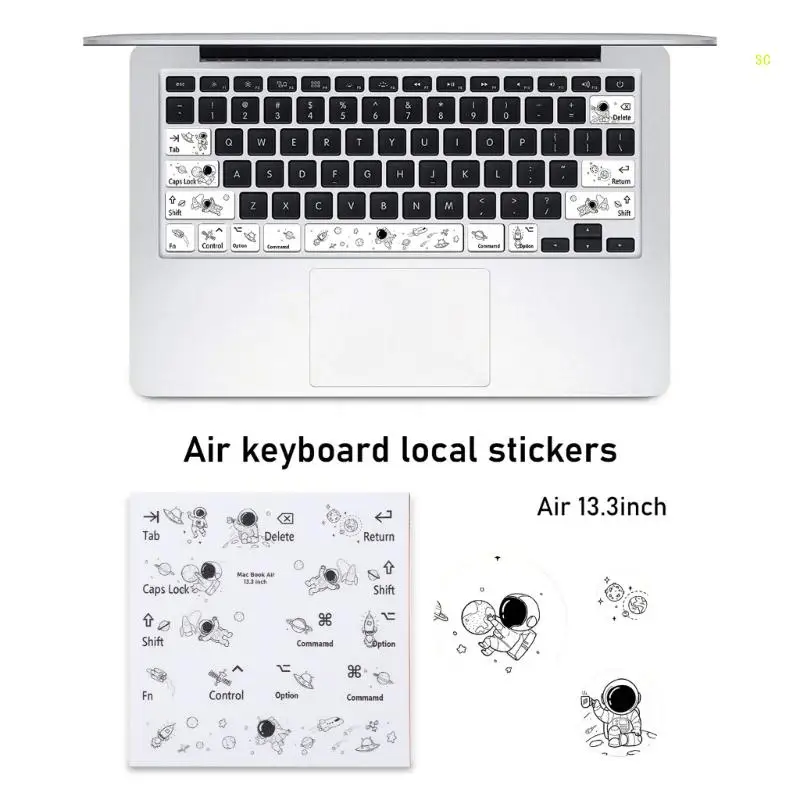 Наклейки на кнопки клавиатуры ПВХ для macair ноутбука компьютера