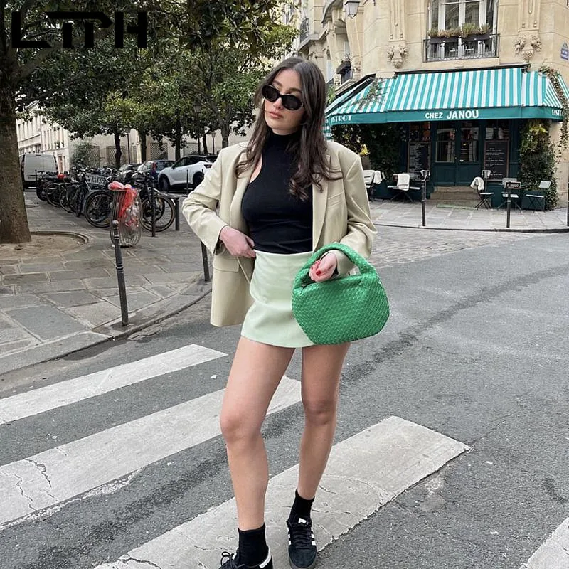 LTPH security shorts skirts women high waist slim streetwear asymmetrical casual pantskirt vintage short pants 2023 summer new