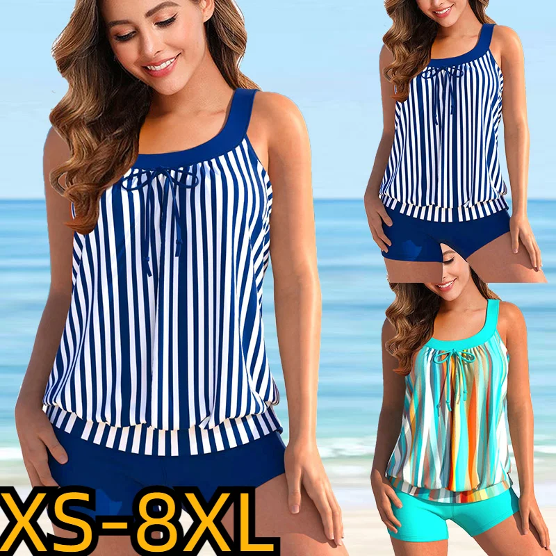 

Лето 2023, женские комплекты бикини с высокой талией, обычный купальник, женский пляжный купальный костюм, купальник с абстрактным принтом, танкини