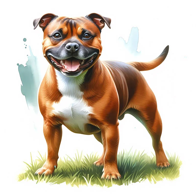 

Стаффордширский бультерьер наклейка ПВХ