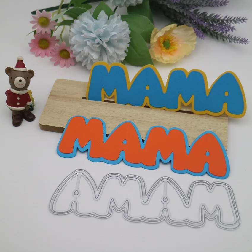 

Письмо мама металлические высечки для Дня матери карточка искусство Скрапбукинг ручная работа тиснение трафарет шаблон формы пресс-формы