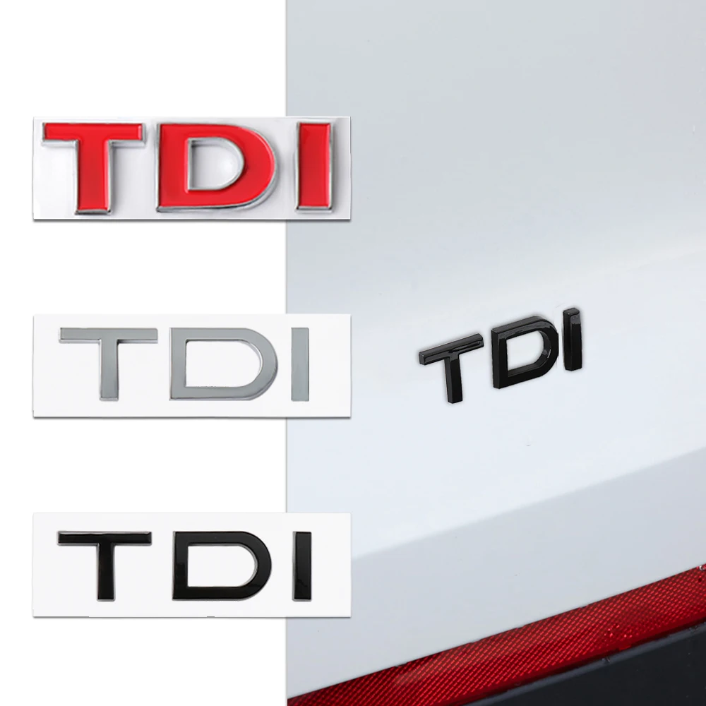 3D ABS Chrome Black TDI Эмблема Автомобильный багажник Наклейка Аксессуары для VW Rline Golf 4Motion