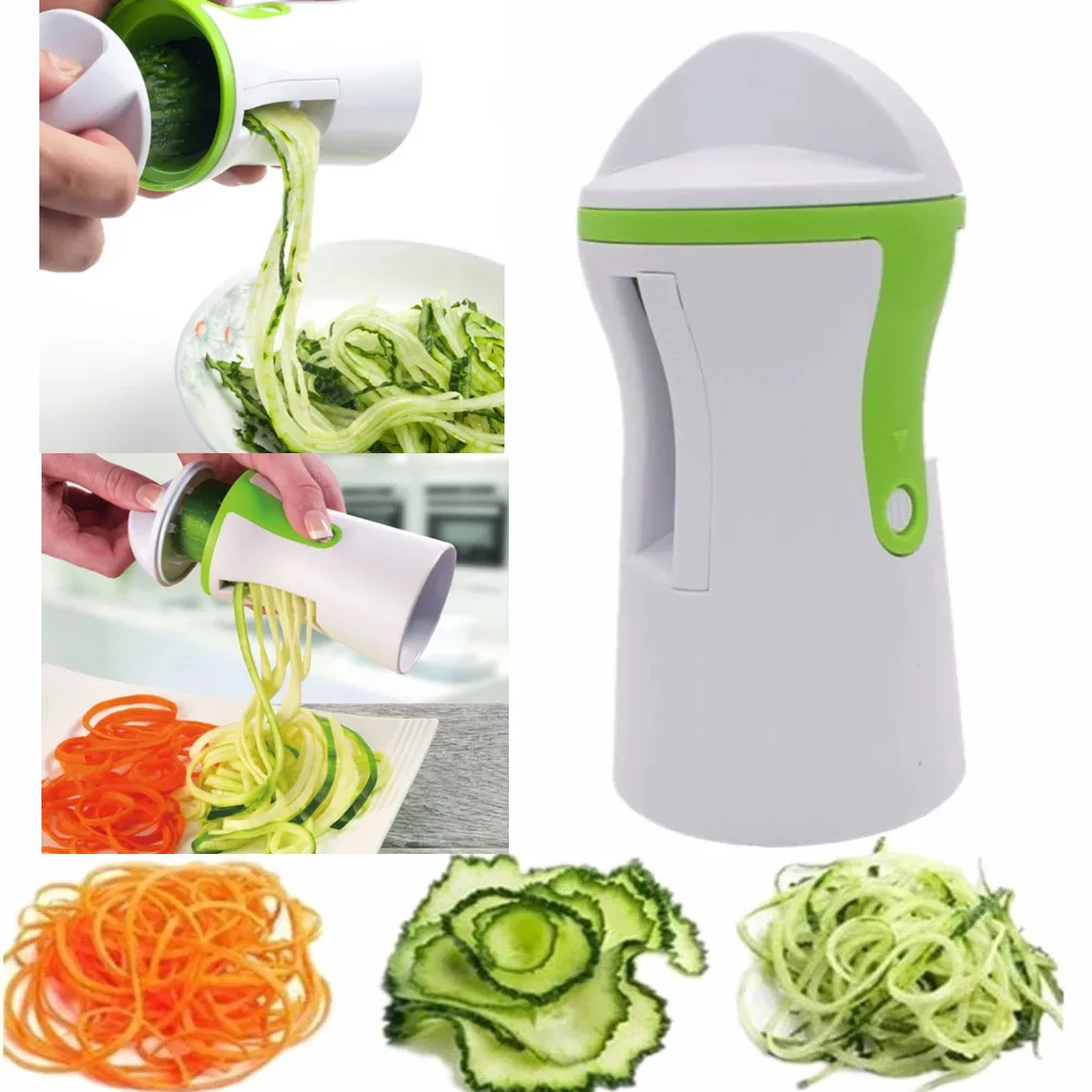 

1PC Blades Vegetable Spiralizer Slicer Twister Handheld Spiral Cutter Fruit Grater Cooking Tools Spaghetti Pasta Kitchen Gadget