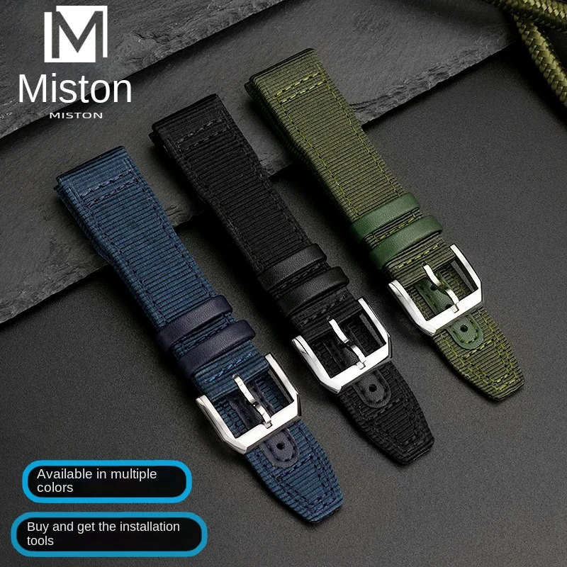 Ремешок нейлоновый для Longines Pioneer Series L3.812 L3.810 мужской брезентовый браслет