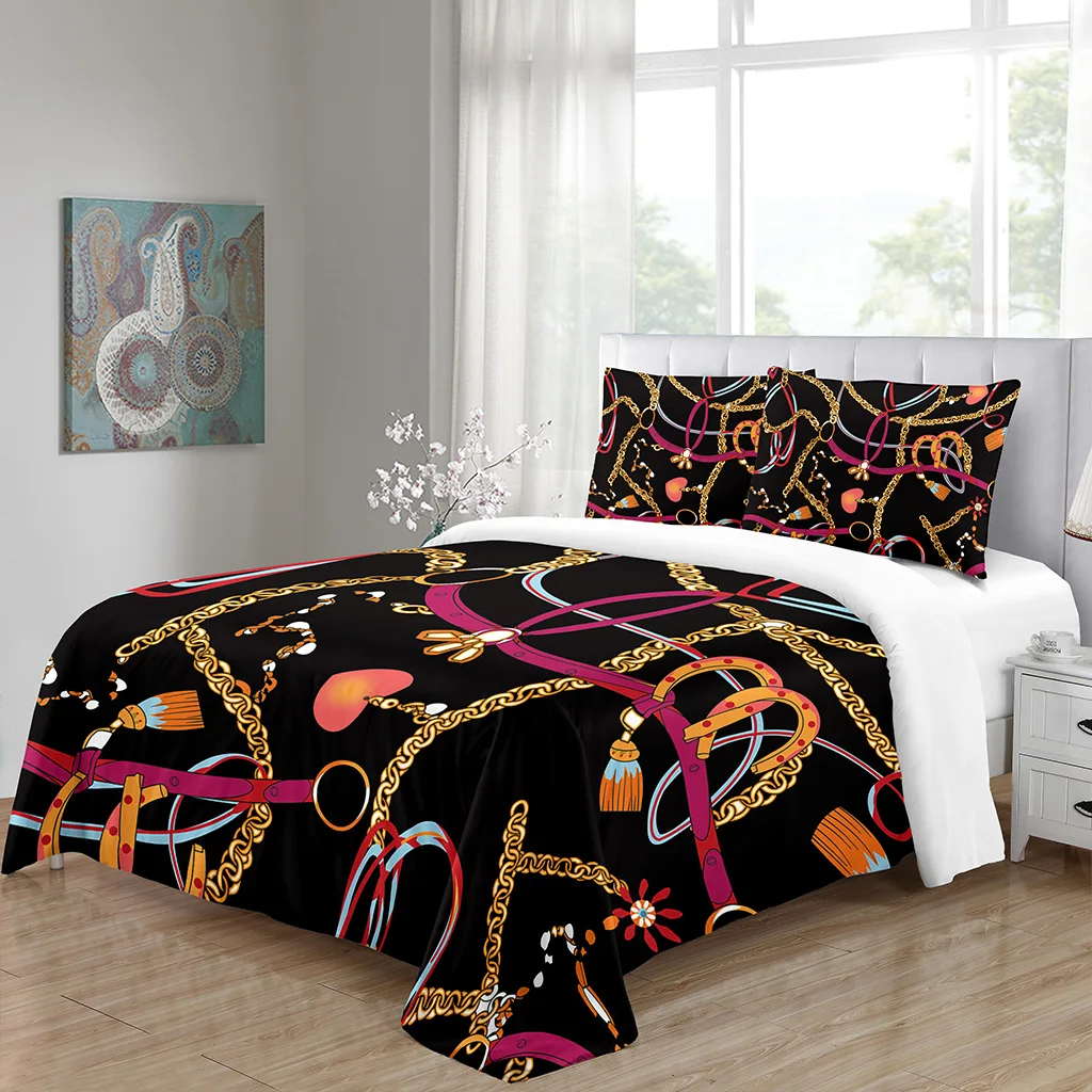 

Black Luxury Designer Brand Customize King Queen Twin Full Bedding Sets Single Double Bed Duvet Cover Set and 2pcs Pillow cover