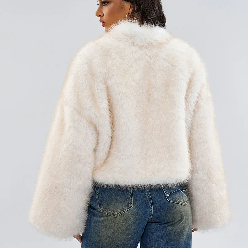 Мех и искусственный мех 2024 новая модная женская шуба зимняя винтажная