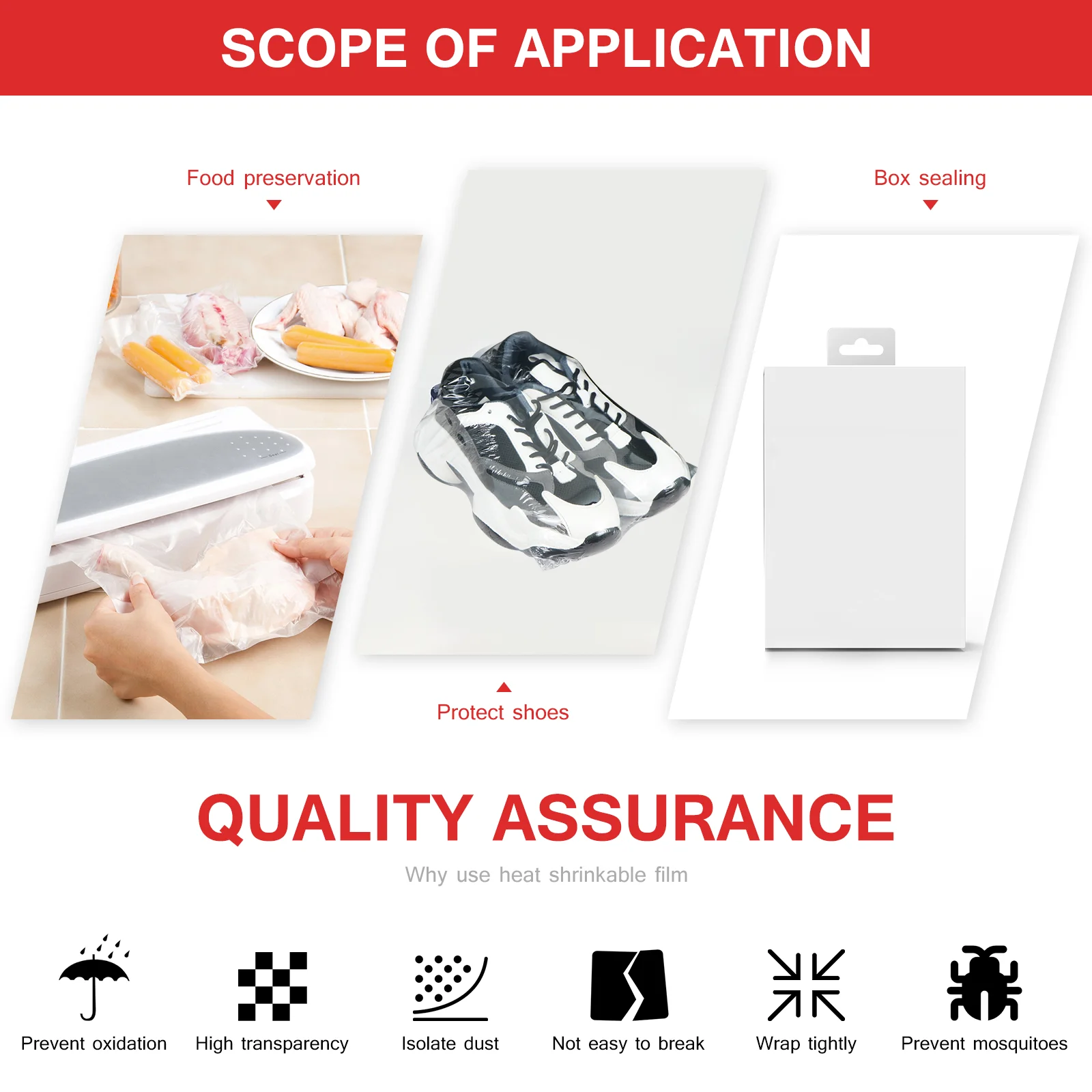 Supvox 300 шт. термоусадочная пленка из ПВХ прозрачные термоусадочные пакеты