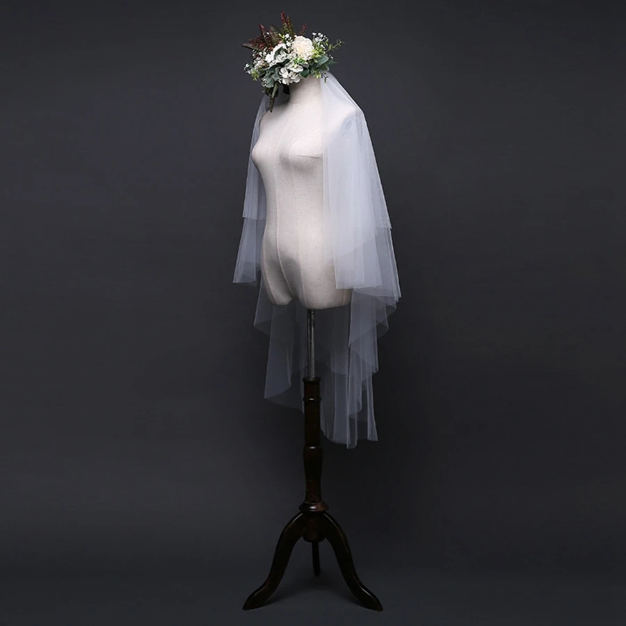 Оптовая продажа свадебная фата белого цвета слоновой кости balo 05 materietleri Vestido de noiva