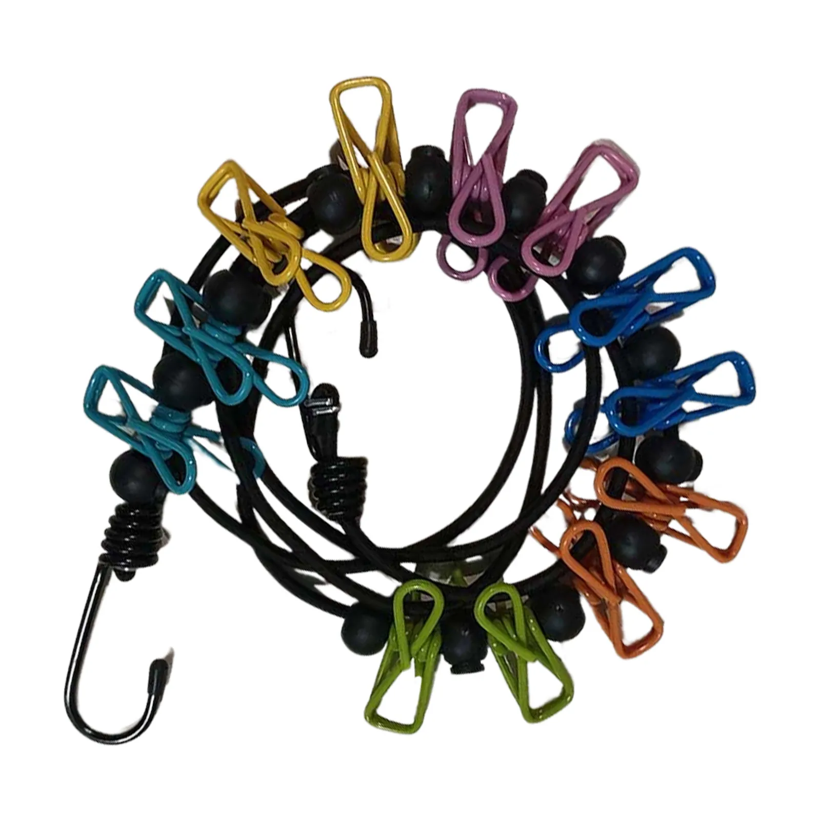 

Portable Travel Clothesline Adjustable Clothing Line With 12 Clothes Clips For Indoor Laundry Drying Line Outdoor Camping RV