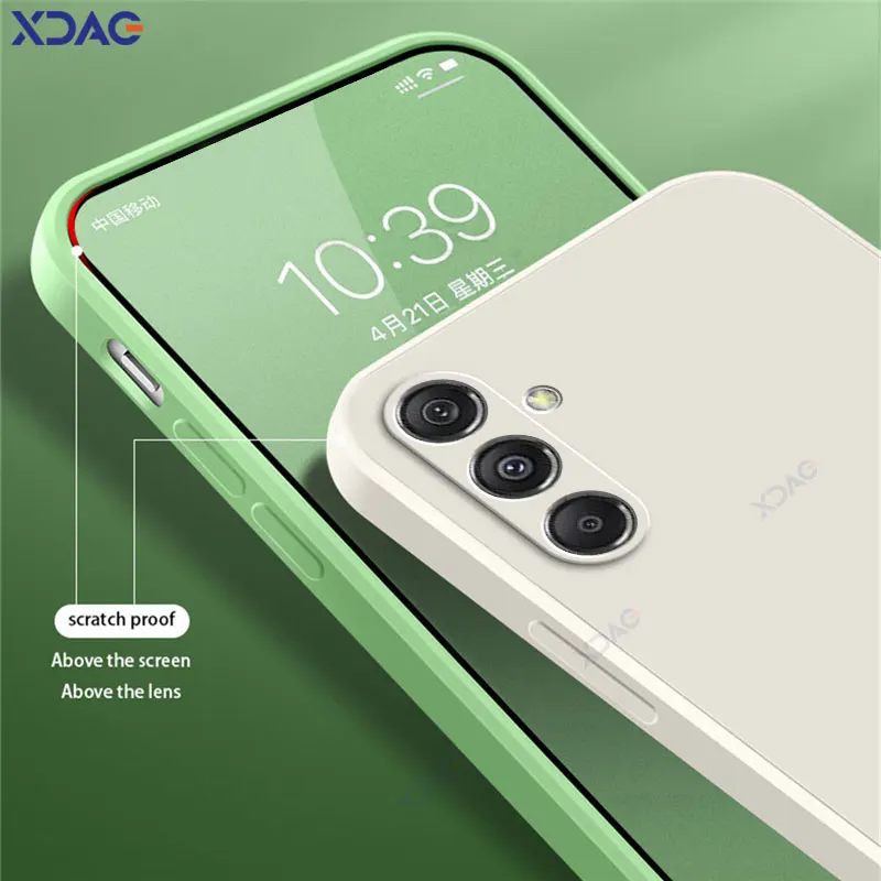 Оригинальный квадратный жидкий силиконовый чехол для телефона Samsung Galaxy M35 5G SamsungM35