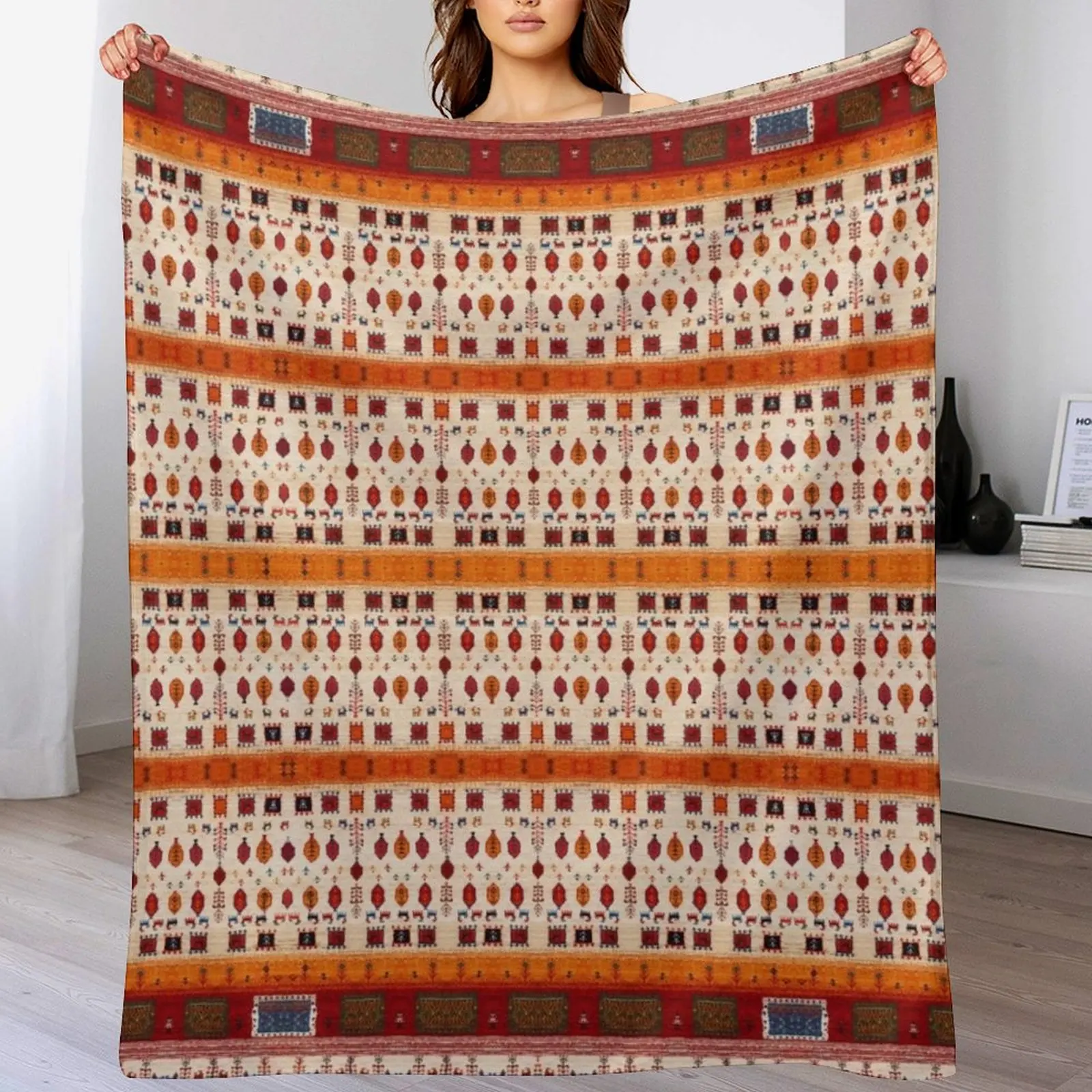 Богемное традиционное берберское винтажное осенне-осеннее сезонное одеяло в