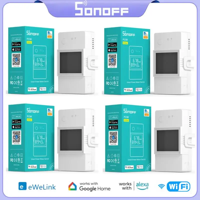 

Смарт-выключатель SONOFF POW Elite 16 А/20 А, контроль энергии, защита от перегрузки, поддержка приложения EWeLink Alexa Google Home