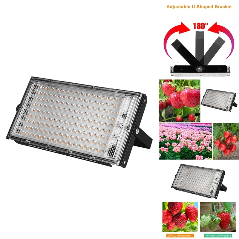 

LED Grow Light 200W Full Spectrum Plant Lights 180-240V Floodlight Phytolamp For Flowers Seedlings Plant Growing