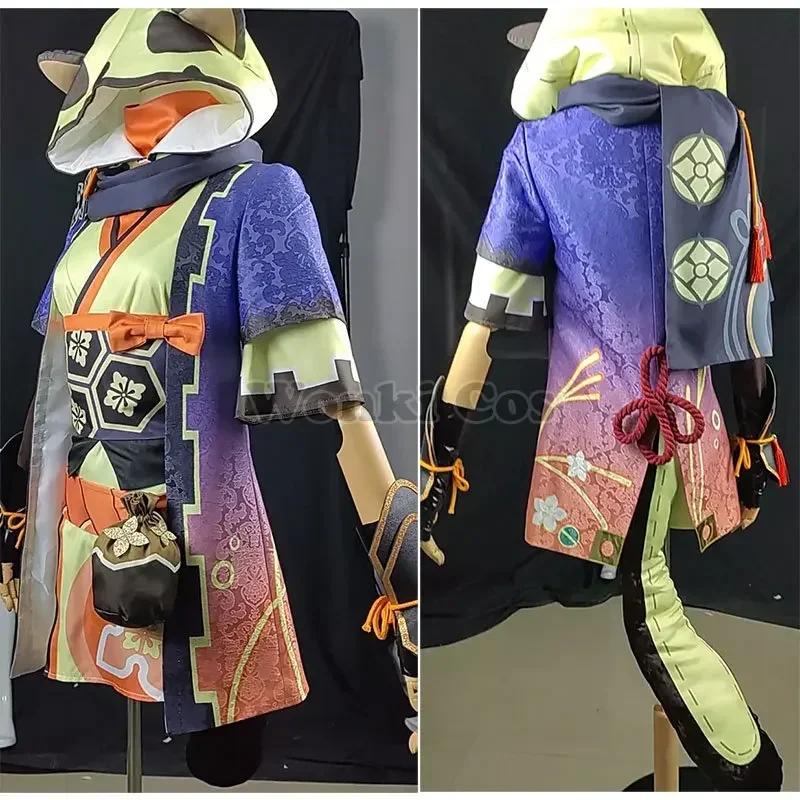 Игры Impact Sayu карнавальный костюм парик с хвостом ninjia девушка Gen косплей костюмы