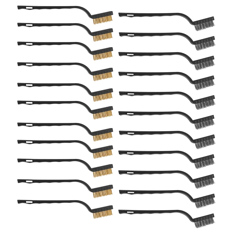 

20 Pcs Wire Brush Metal Brush For Cleaning Welding Slag And Rust Scratch Brush Curved Handle Slag Brush Wire Rust Brush