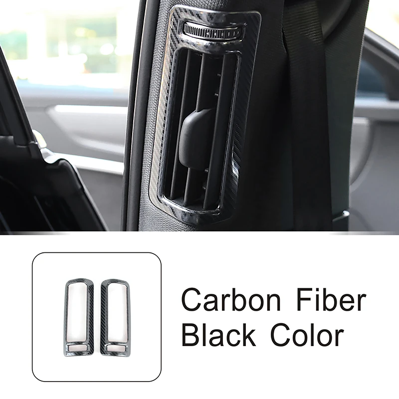 

Автомобильная дверь B, столб, кондиционер, выходное отверстие, декоративная наклейка на рамку, аксессуары для Audi A6 C7 Q7 2009-2018, цвет углеродного волокна