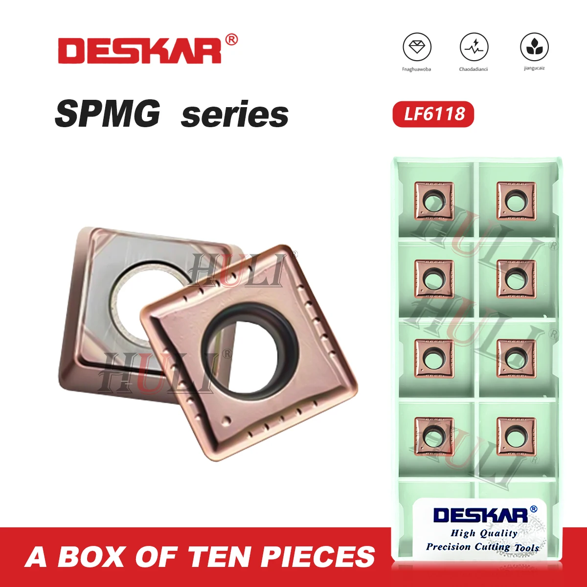 Токарный станок с ЧПУ DESKAR, 100% оригинальный SPMG 050204/060204/07T308/090408/110408/140512 LF6118, используемый для обработки инструмента из нержавеющей стали