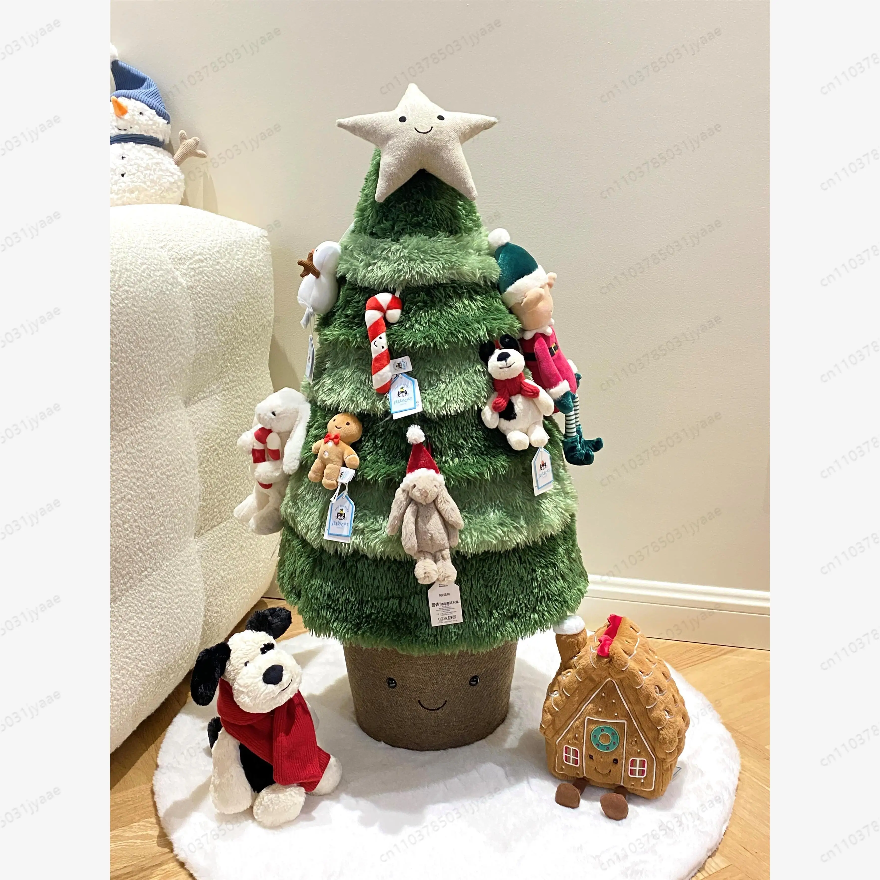 Рождественская елка 90 см, большие рождественские украшения, сцена, кукла, кукла-снеговик, кулон