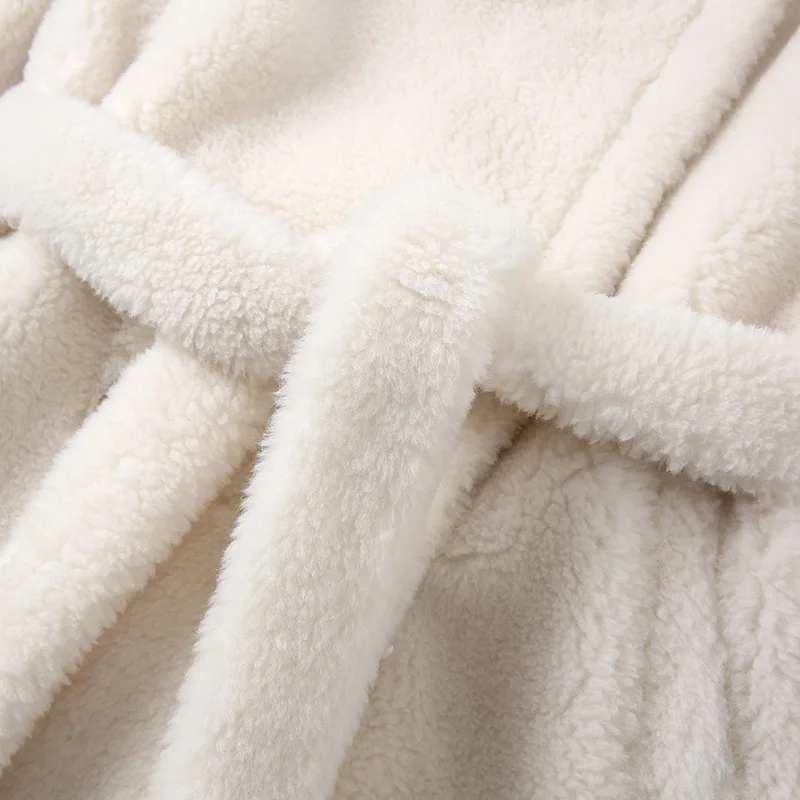 Women Winter Coat Thick Warm Hood Teddy Coats Lady Natural Wool Alpaca Fur Overcoat S5186