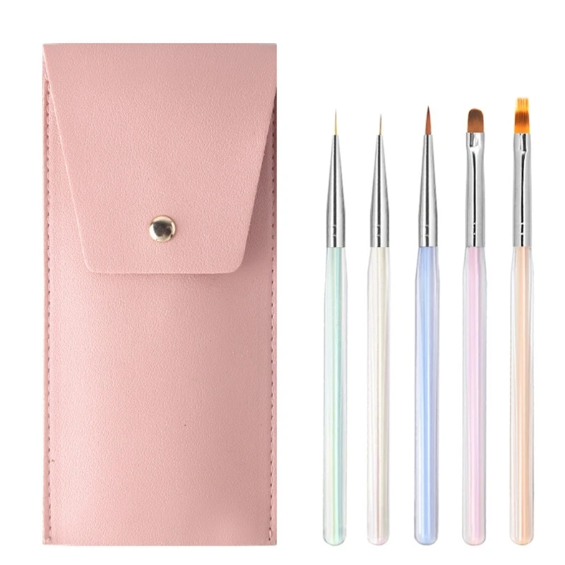 

Кисти для маникюра, 5 шт., с чехлом