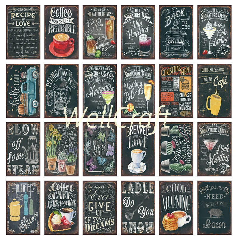 Металлический оловянный настенный плакат [Wellcraft], железная живопись, паб WX67, 20*30 см