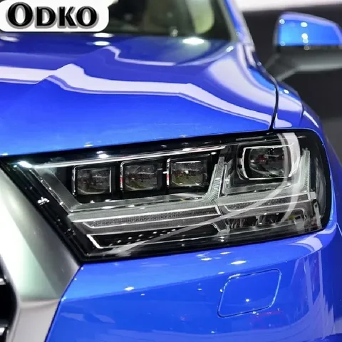 2 шт. для Audi Q7 4M 2016 2017 2018 2019 2020 Автомобильная фара ТИНТ черная фотопленка прозрачная наклейка из ТПУ аксессуары