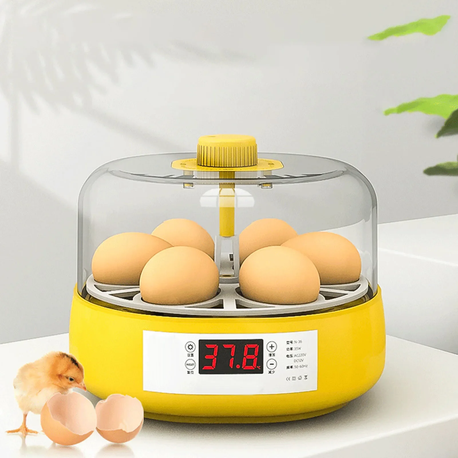 

Digital Temperature Incubator Incubator Humidity Mini Hatcher Tool Pigeon Egg Duck Chicken for Bird Farm Eggs Control 4/6