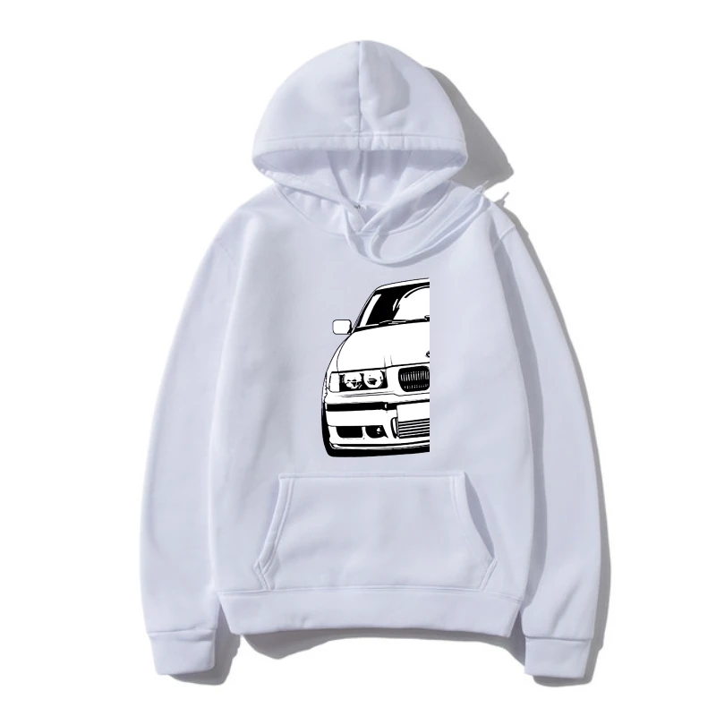 Cool Automotive Car forurbo E30 E36 E46 Anime Plus Hoody Classic Vintage 100% Cotton Fleeceness Men's Swea Hoody Black(2)