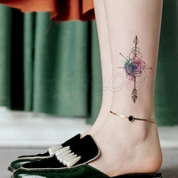 tattoos sticker cross arrow feather color ink rose flower little element water transfer temporary fake tatto for kid girl boy