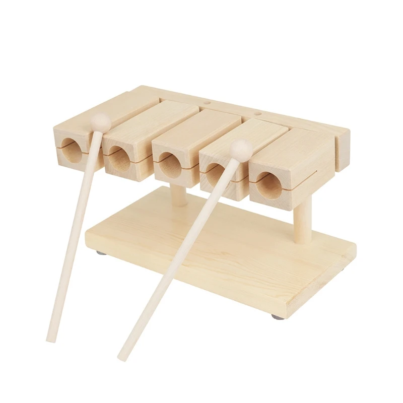 

Children Kids Natural Wooden 5 Tone Xylophone Percussion Toy Musical Instrument